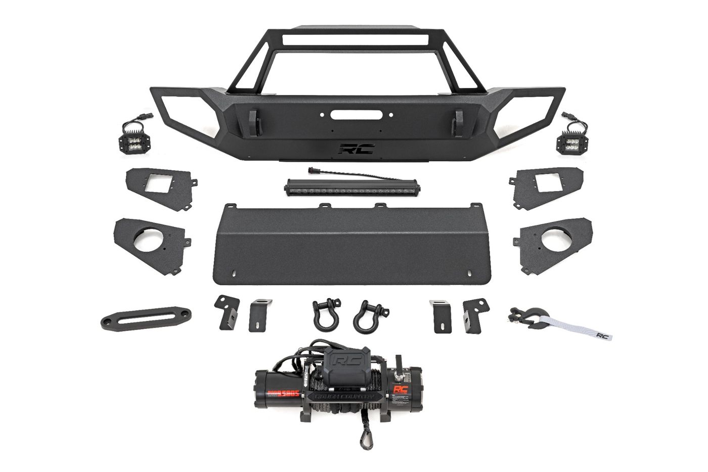 Rough Country Front Winch Bumper | 9500S | Jeep Gladiator JT/Wrangler JK & JL/Wrangler Unlimited 4WD