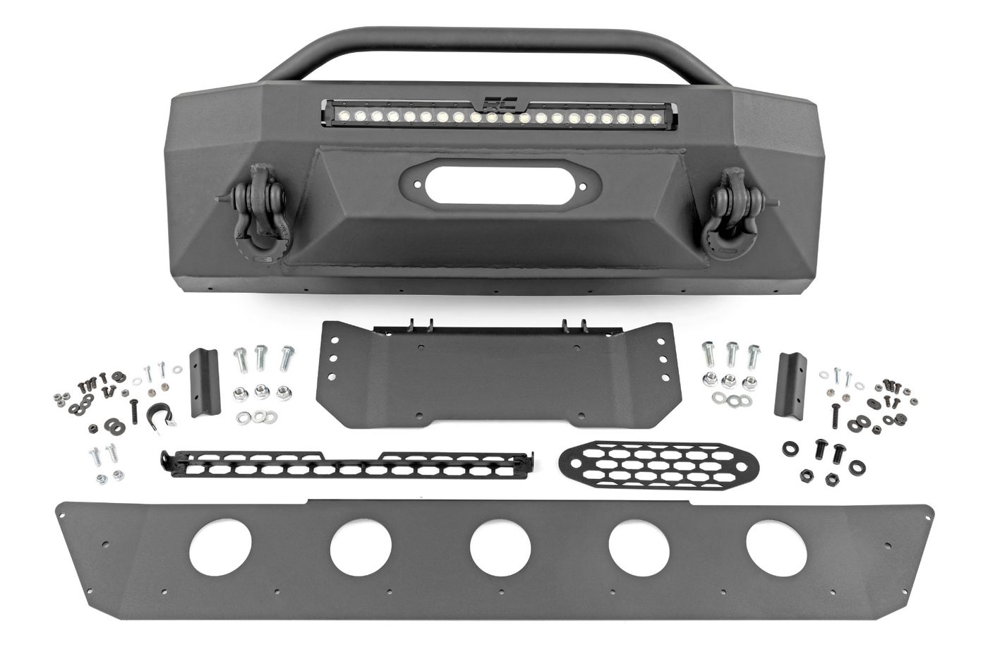 Rough Country Front Bumper | Hybrid | 20" Blk LED | Toyota 4Runner 2WD/4WD (2014-2024)