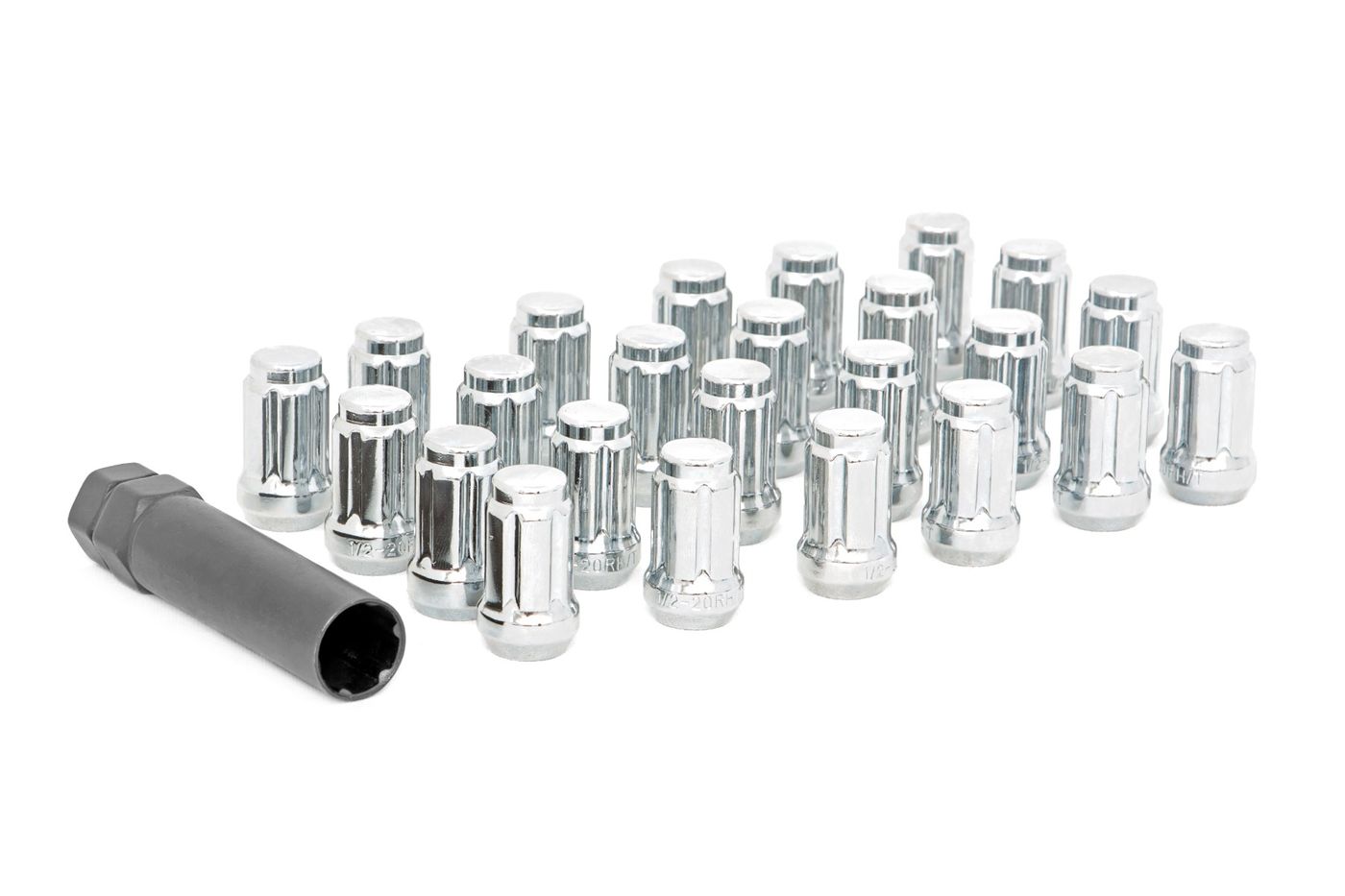 Rough Country M12 x 1.5 Lug Nut Set of 24 | Chrome
