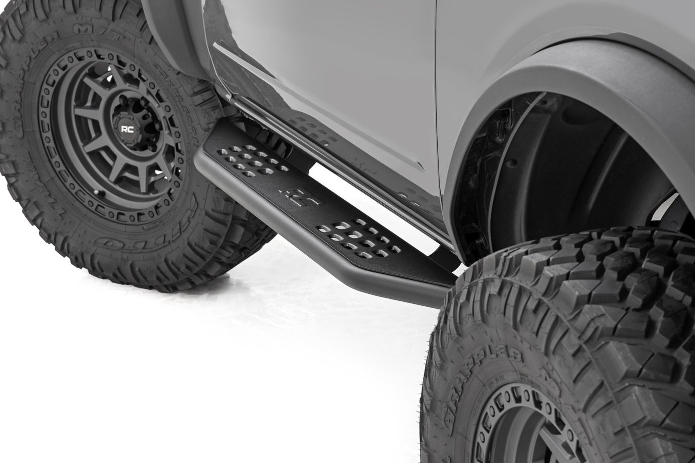 Rough Country OV2 Running Boards | Side Step Bars | 2-Door | Ford Bronco (2 Door) (21-26)