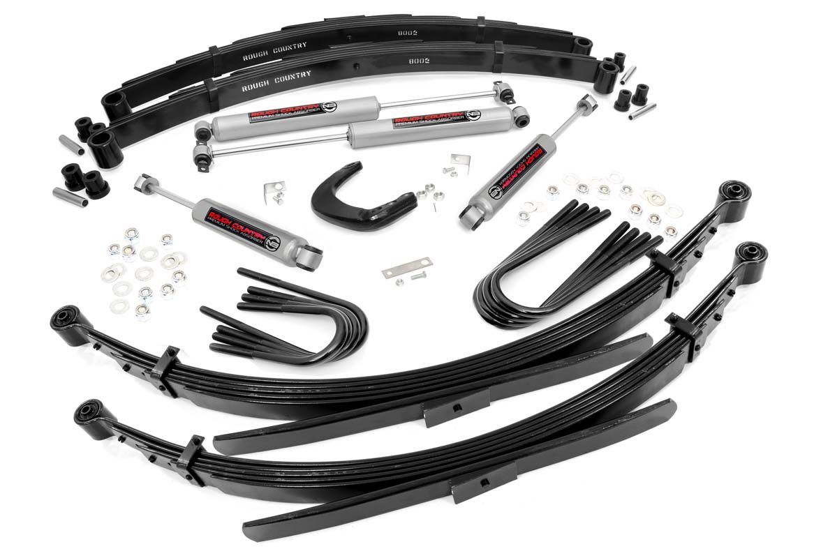 Rough Country 4 Inch Lift Kit | 56 Inch Rear Springs | Chevy/GMC 3/4-Ton Suburban/C25/K25 Truck (73-76)