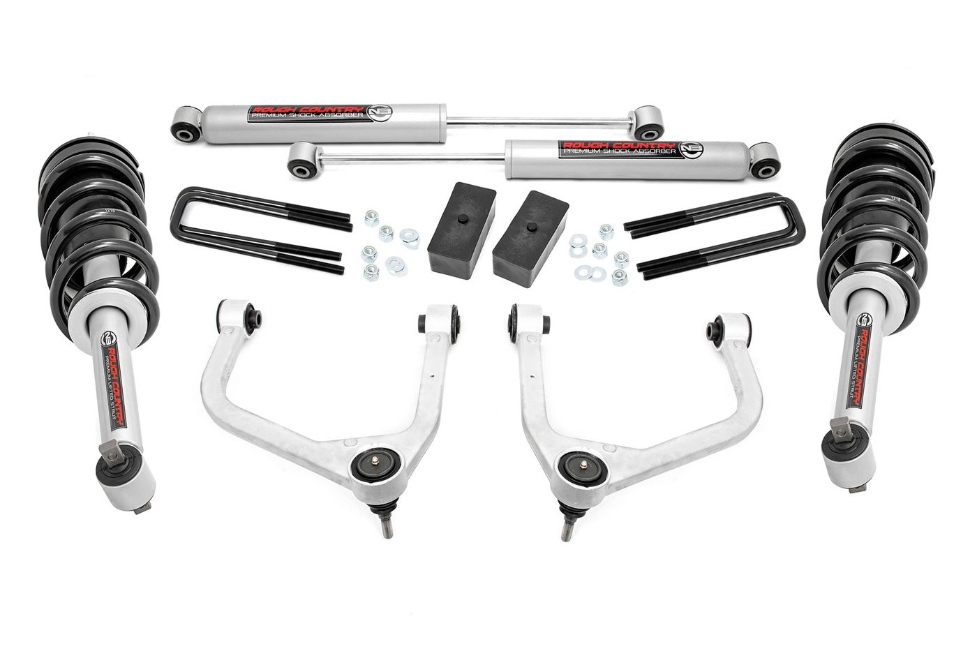 Rough Country 3.5 Inch Lift Kit | N3 Struts | GMC Sierra 1500 2WD/4WD (2019-2024)