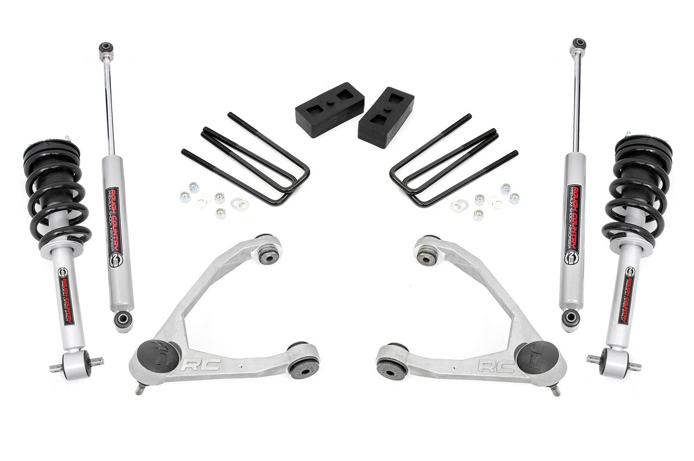 Rough Country 3.5 Inch Lift Kit | Cast Steel | N3 Strut | Chevy/GMC 1500 (07-13)