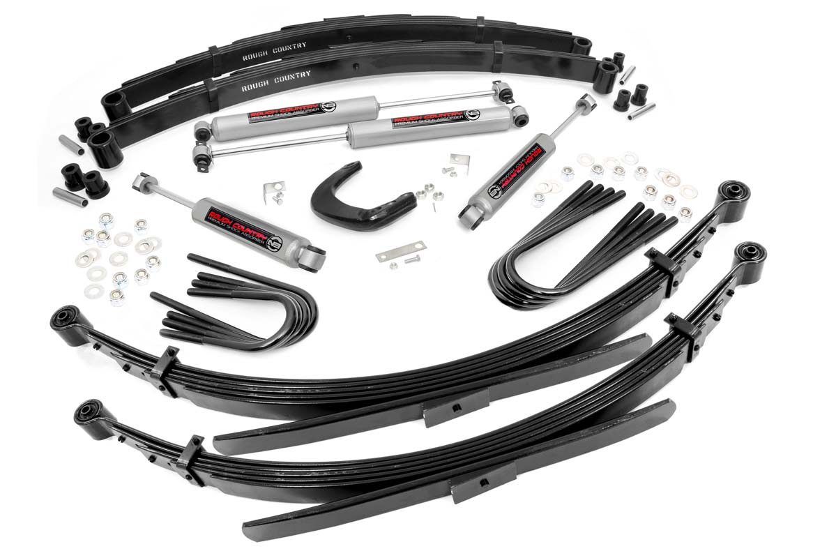 Rough Country 4 Inch Lift Kit | 56 Inch RR Springs | Chevy/GMC 3/4-Ton Suburban/C25/K25 Truck (77-87)