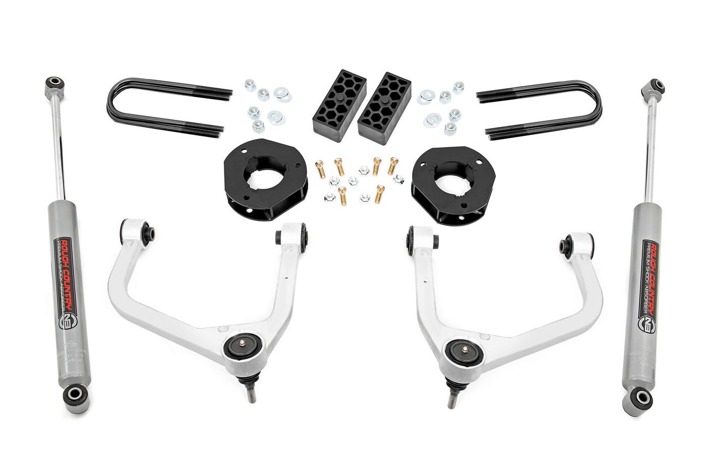 Rough Country 3.5 Inch Lift Kit | Rear Mono Leaf | Chevy Silverado 1500 2WD/4WD (2022-2024)