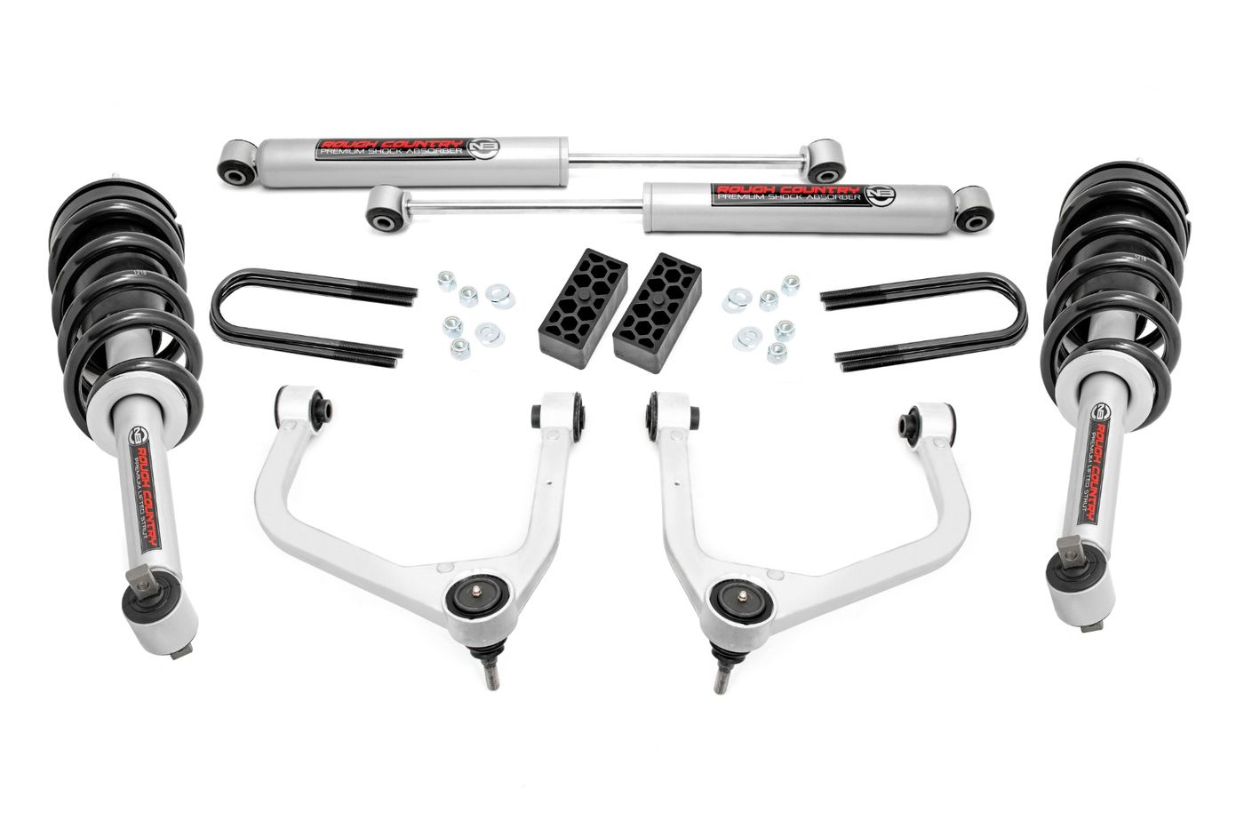 Rough Country 3.5 Inch Lift Kit | N3 Struts | Rear Mono Leaf | Chevy Silverado 1500 (25-26)