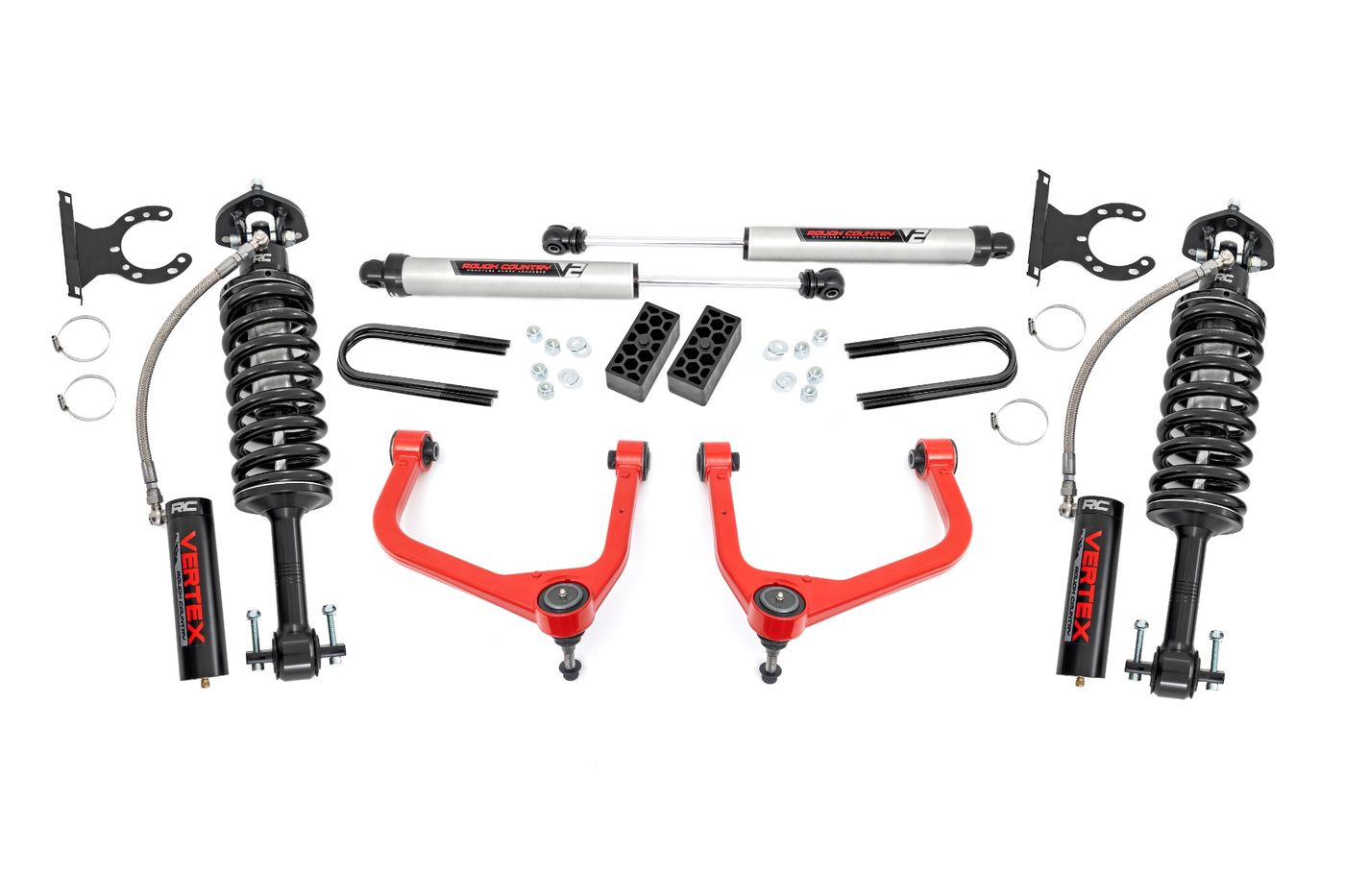 Rough Country 3.5 Inch Lift Kit | Vertex/V2 | Rear Mono Leaf | Chevy Silverado 1500 (25-26)