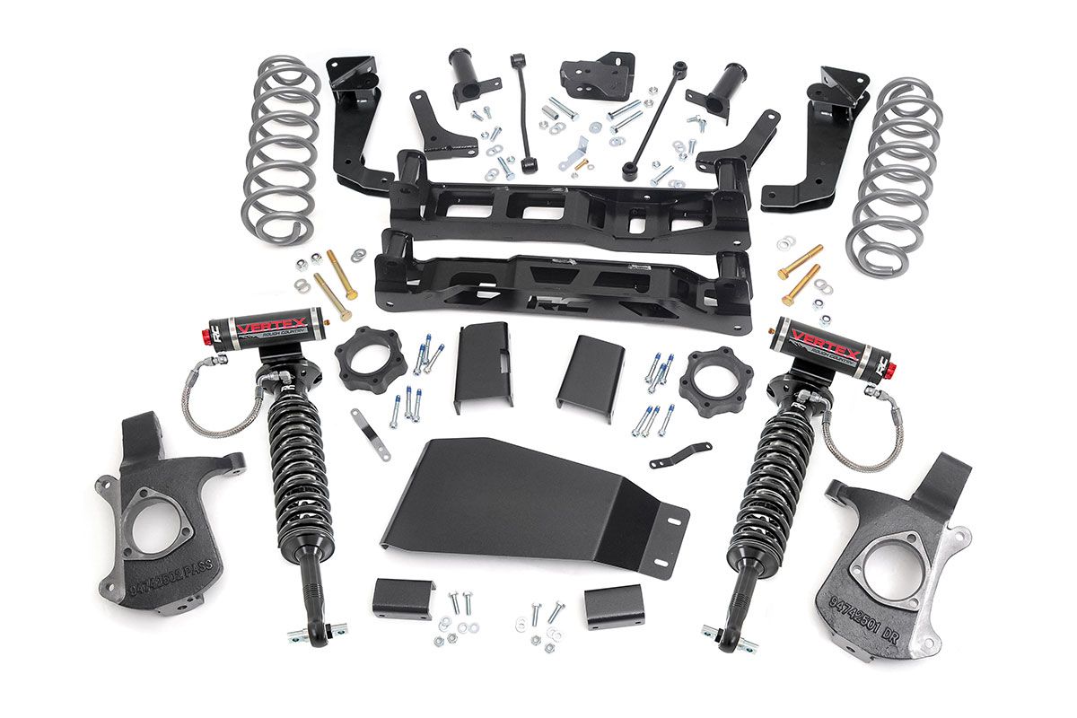 Rough Country 7 Inch Lift Kit | Vertex Coilovers | Chevy/GMC SUV 1500 2WD/4WD (2007-2014)