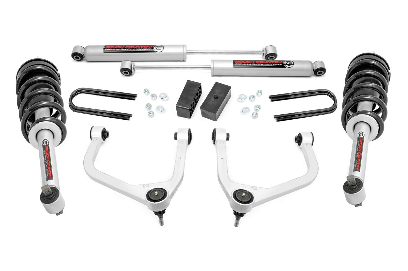 Rough Country 3.5 Inch Lift Kit | Mono Leaf Rear | N3 Struts | GMC Sierra 1500 (25-26)