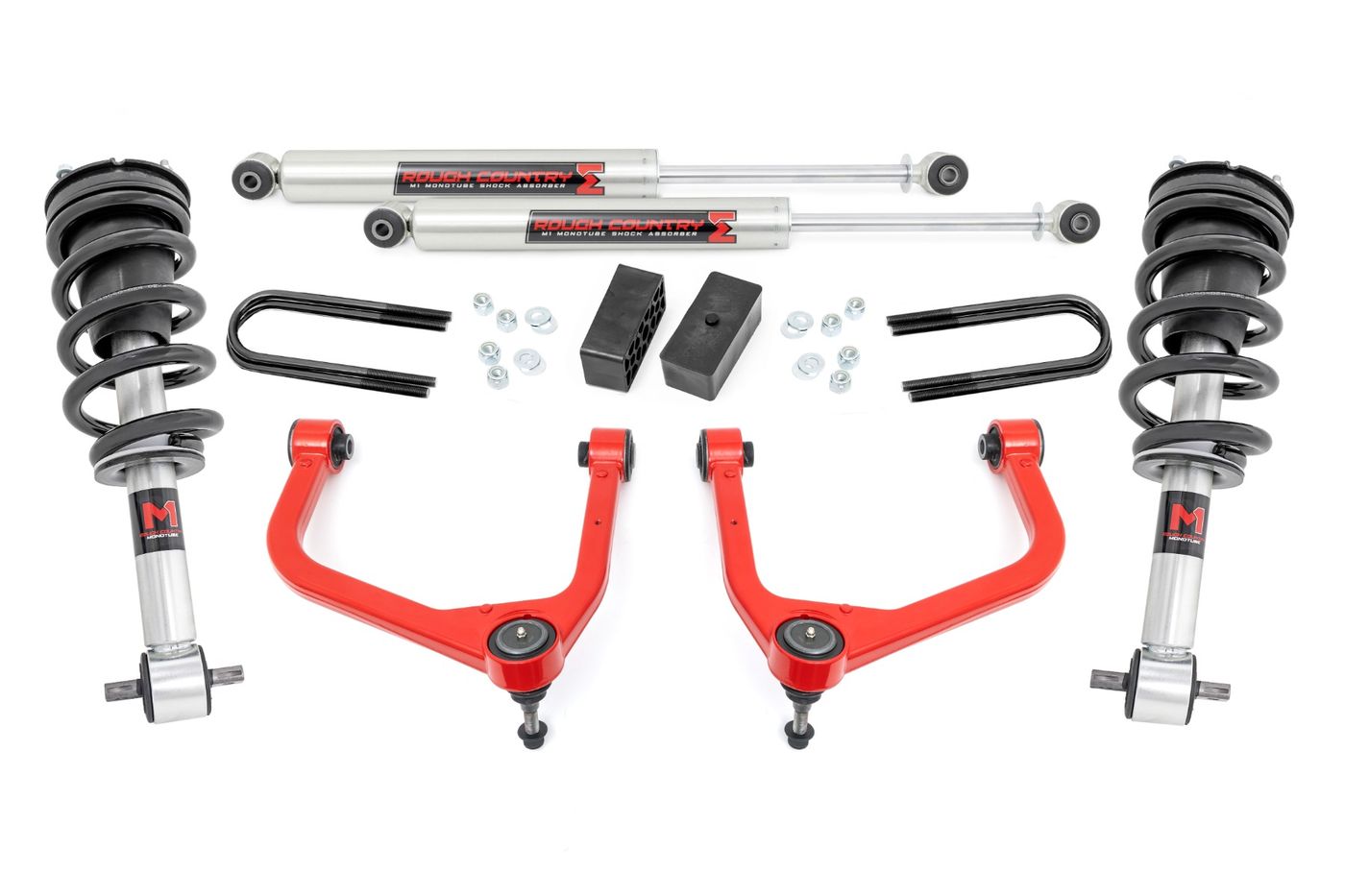Rough Country 3.5 Inch Lift Kit | Mono Leaf Rear | M1 Struts/M1 | GMC Sierra 1500 (25-26)