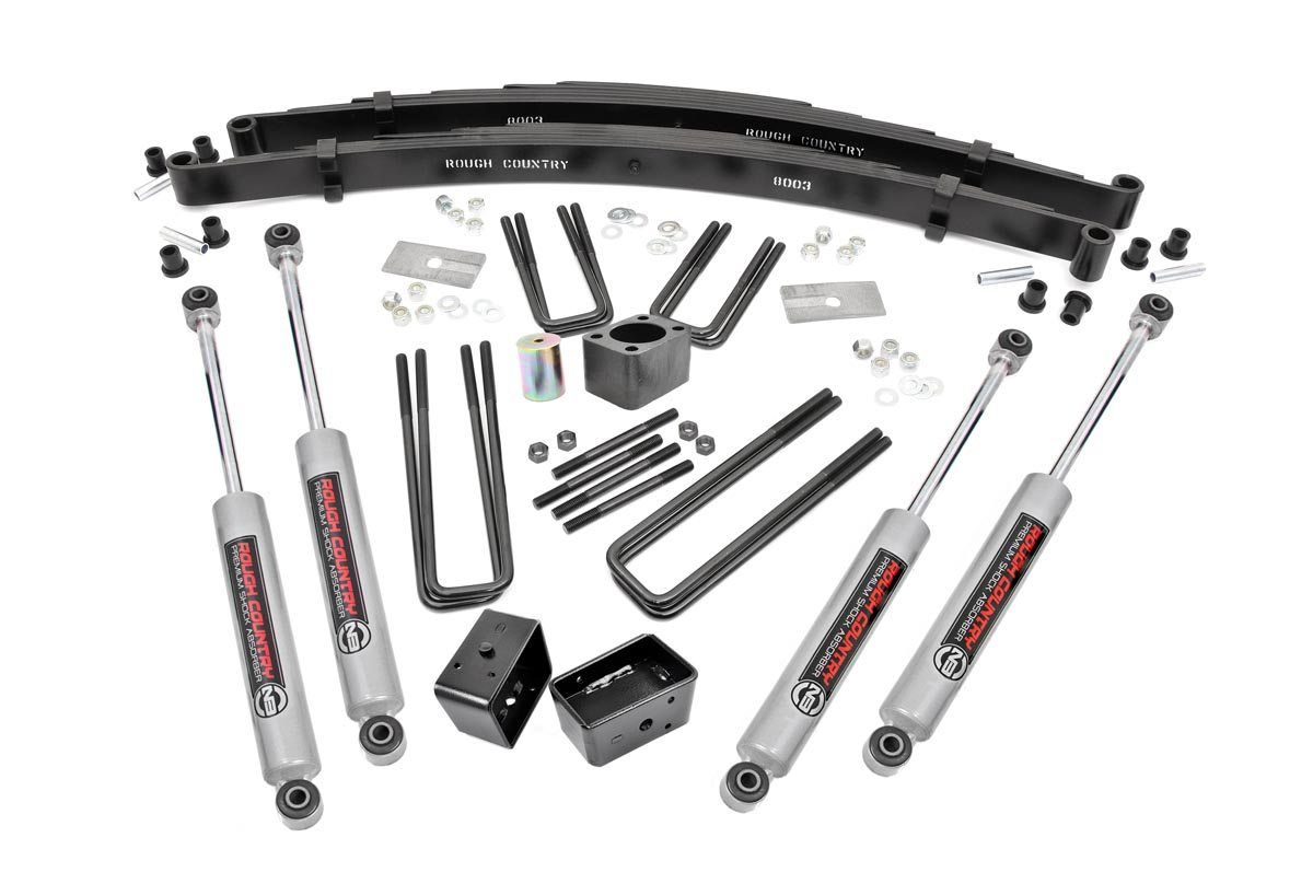 Rough Country 4 Inch Lift Kit | Rear Blocks | Dodge W100 Truck/W200 Truck 4WD (1974-1977)