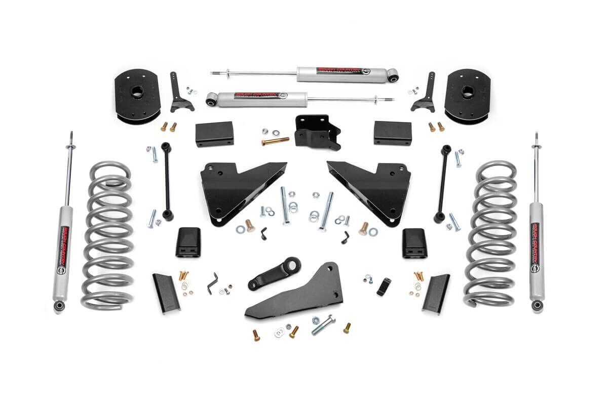 Rough Country 5 Inch Lift Kit | FR Gas Coil | Radius Arm Drop | Ram 2500 4WD (2014-2018)