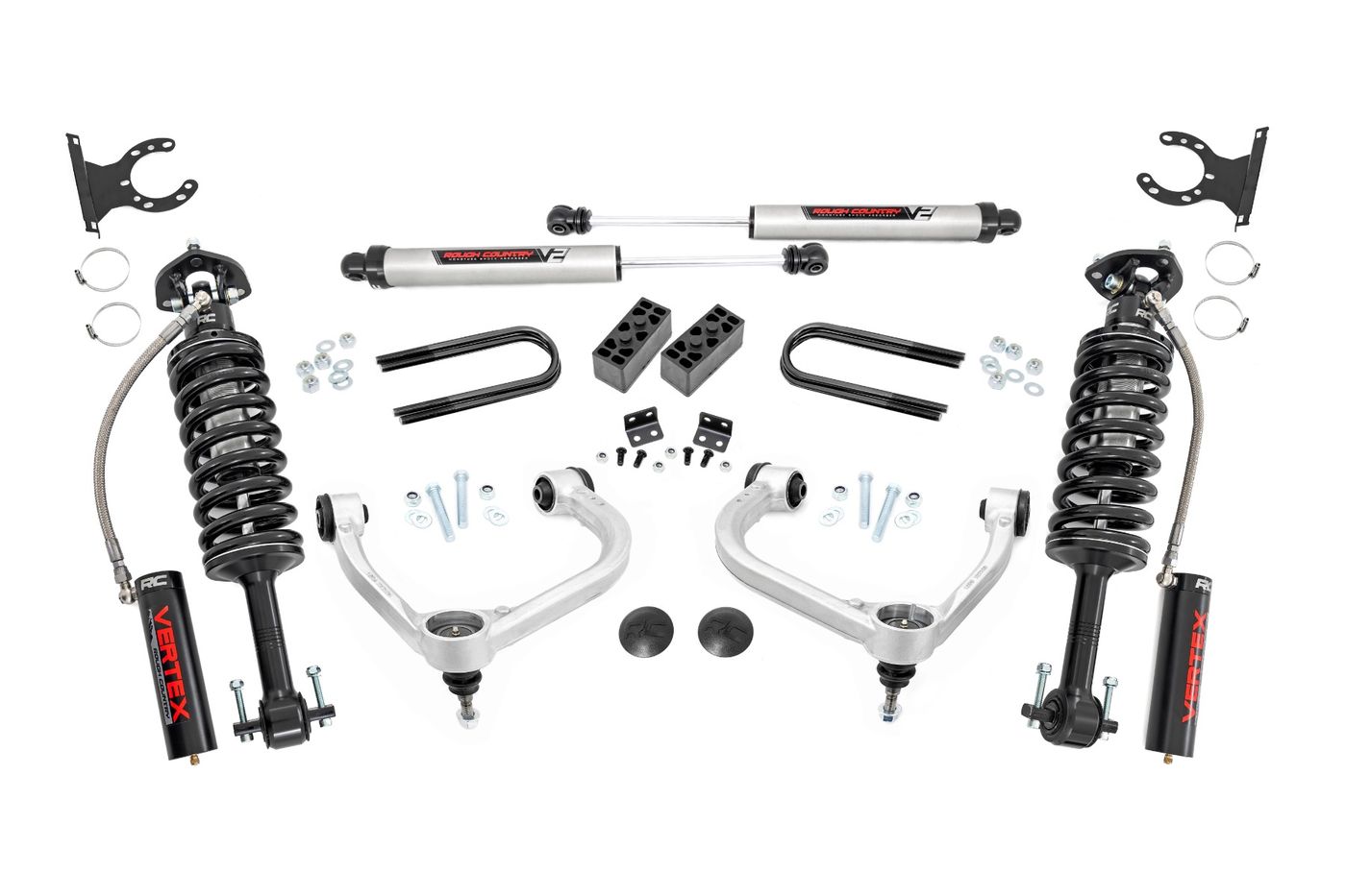 Rough Country 3 Inch Lift Kit | Fabbed UCA | Vertex/V2 | Ford F-150 4WD (2021-2026)