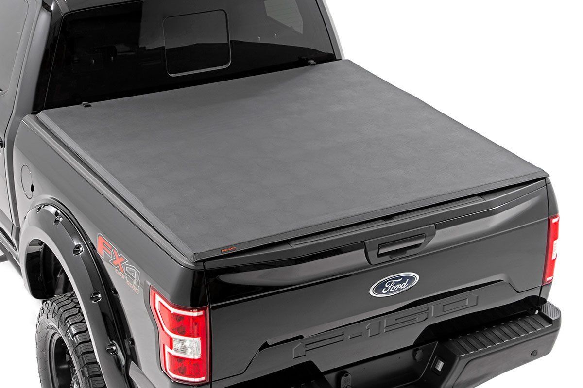 Rough Country Soft Tri-Fold Bed Cover | 5'7" Bed | Ford F-150 2WD/4WD (2004-2014)
