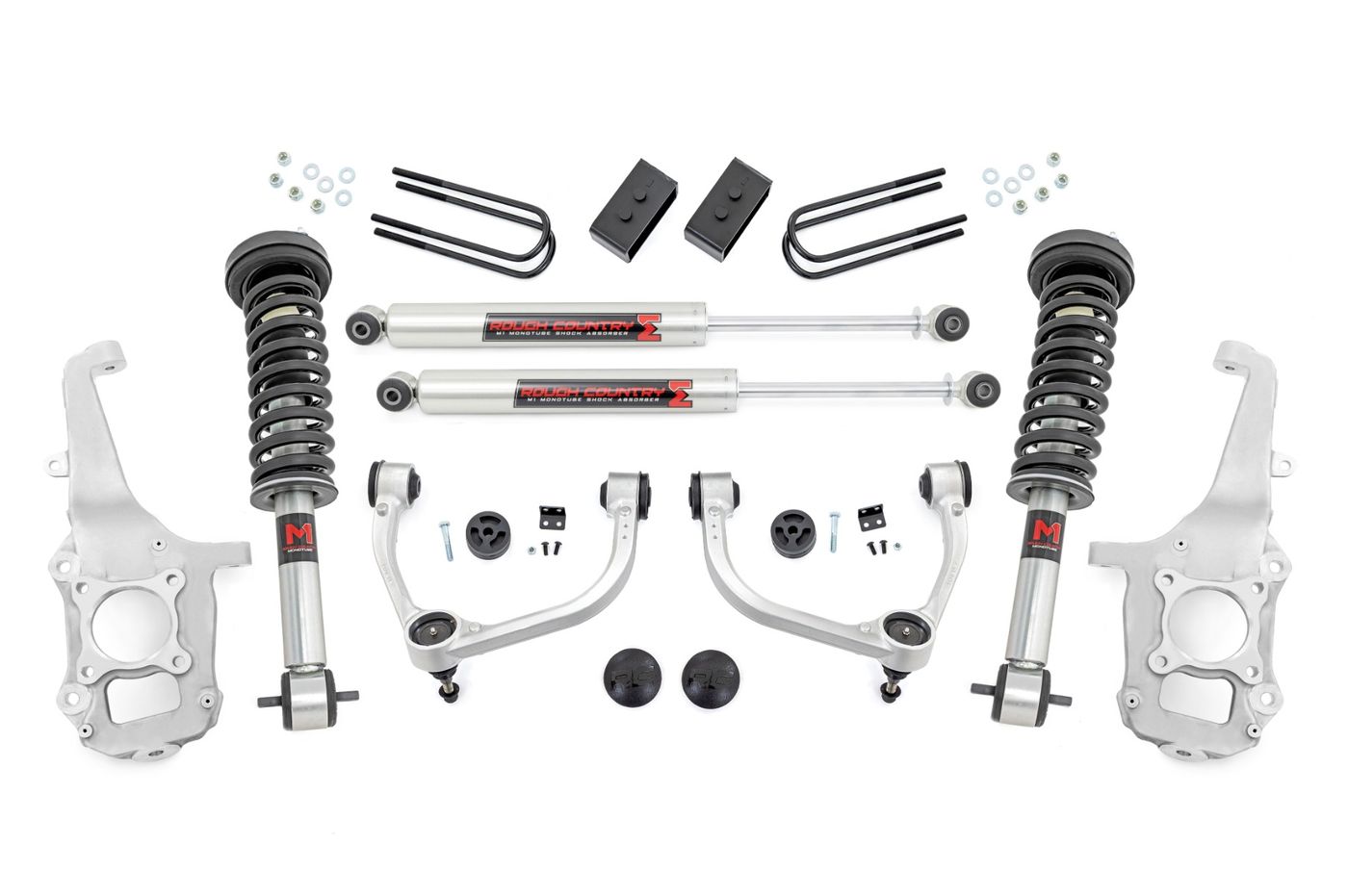 Rough Country 4 inch Lift Kit | Forged UCA | M1/M1 | No Cut | Ford F-150 4WD (2021-2026)