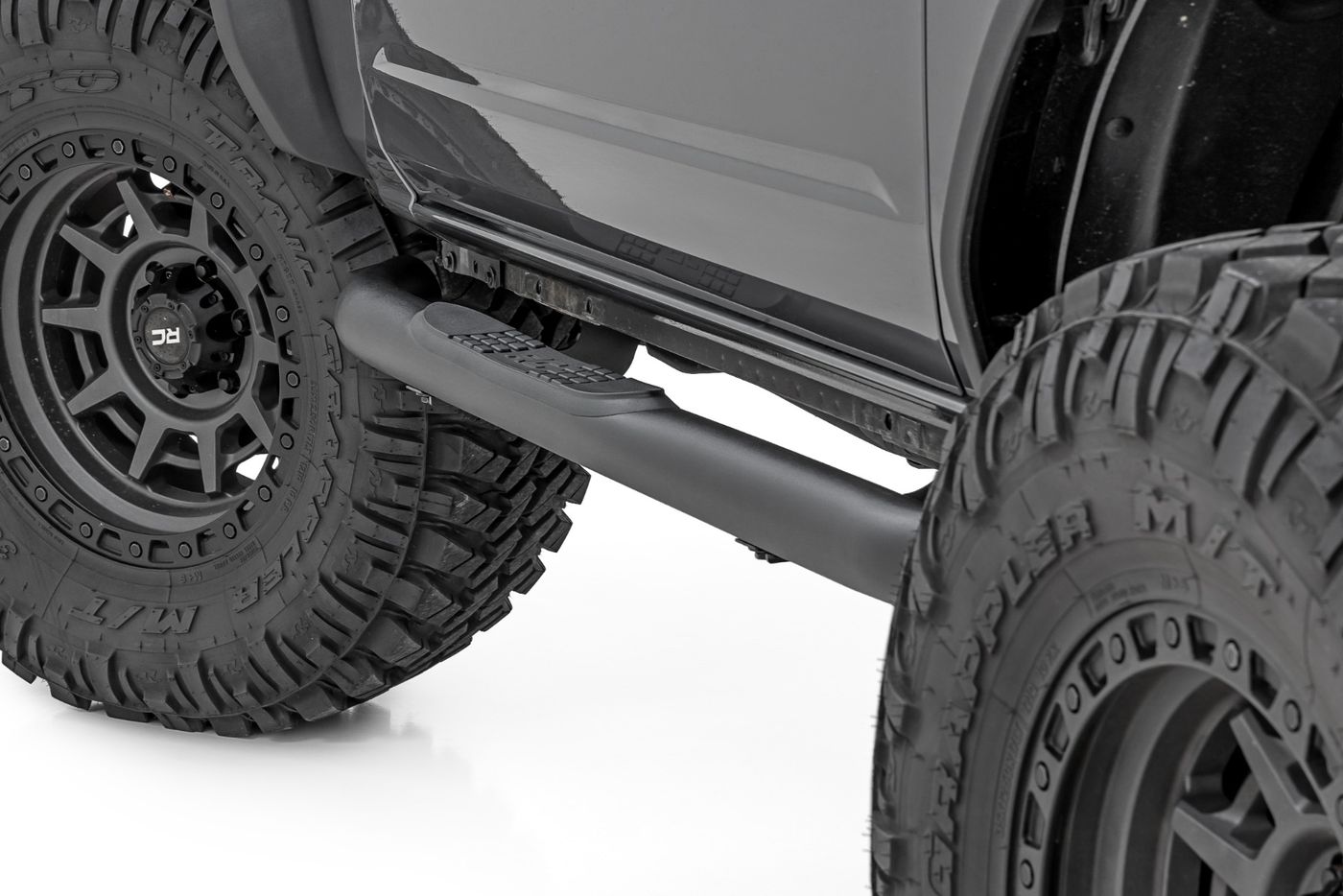 Rough Country Nerf Steps | 3-Inch Tube | 2-Door | Ford Bronco 4WD (2021-2026)