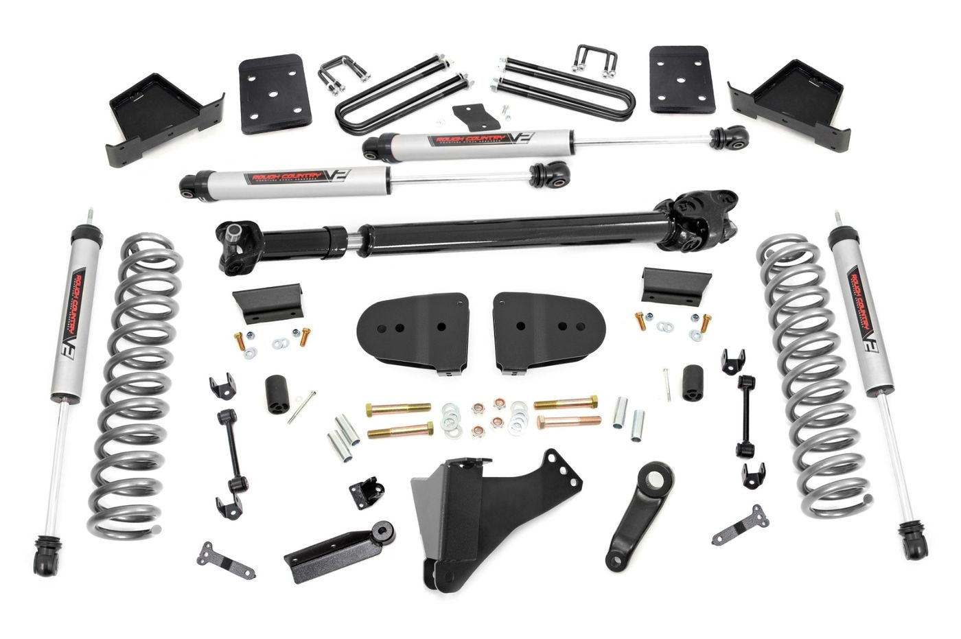 Rough Country 6 Inch Lift Kit | Diesel | No OVLD | FR D/S | V2 | Ford F-250/F-350 Super Duty (23-26)