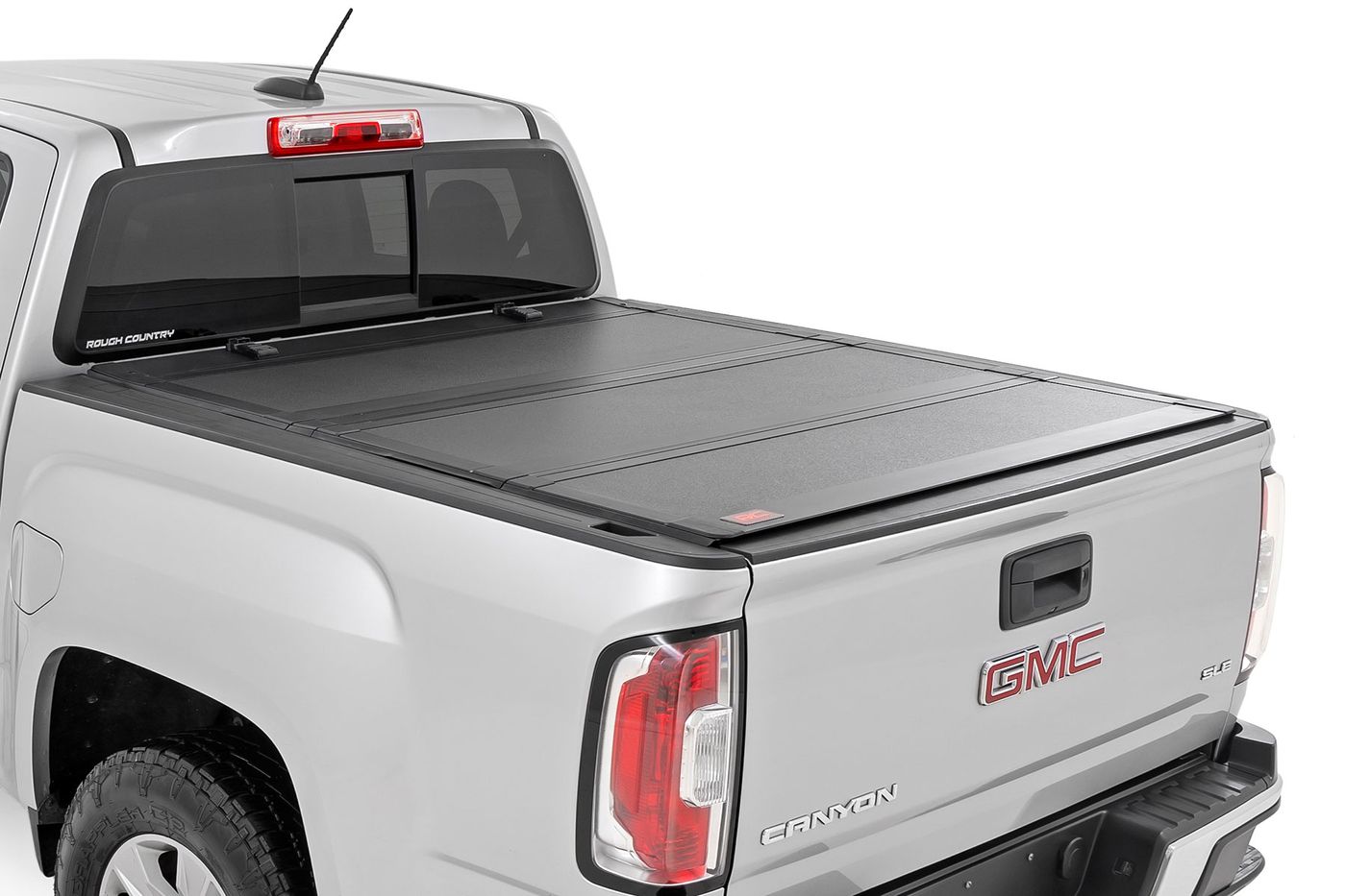 Rough Country Hard Tri-Fold Flip Up Bed Cover | 6' Bed | Chevy/GMC Canyon/Colorado (15-26)