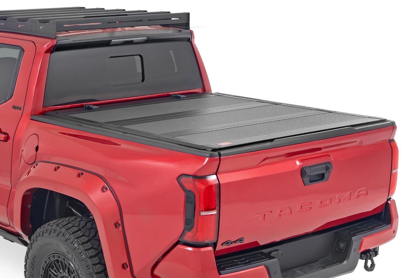 Rough Country Hard Tri-Fold Flip Up Bed Cover | 5' Bed | Toyota Tacoma 2WD/4WD (2024-2026)