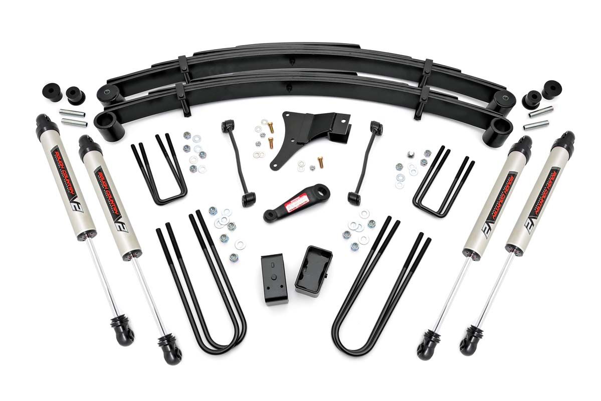 Rough Country 4 Inch Lift Kit | Rear Blocks | V2 | Ford F-250/F-350 Super Duty 4WD (1999)