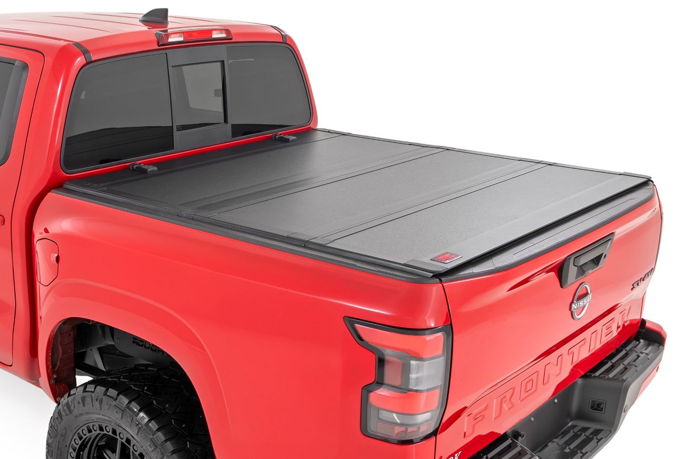 Rough Country Hard Tri-Fold Flip Up Bed Cover | 5' Bed | Nissan Frontier 2WD/4WD (22-26)