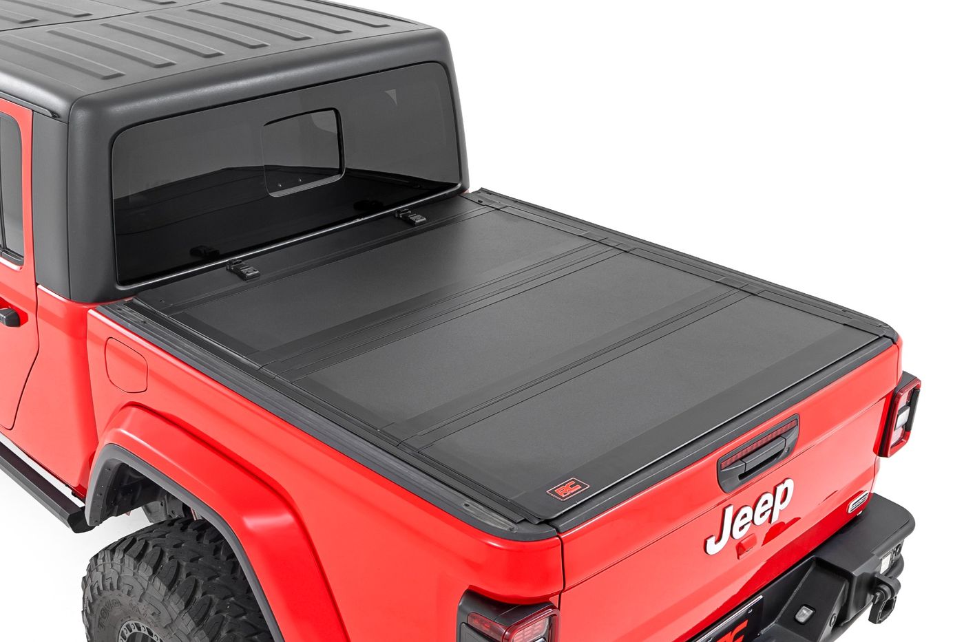 Rough Country Hard Tri-Fold Flip Up Bed Cover | 5' Bed | Jeep Gladiator JT 4WD (2020-2026)