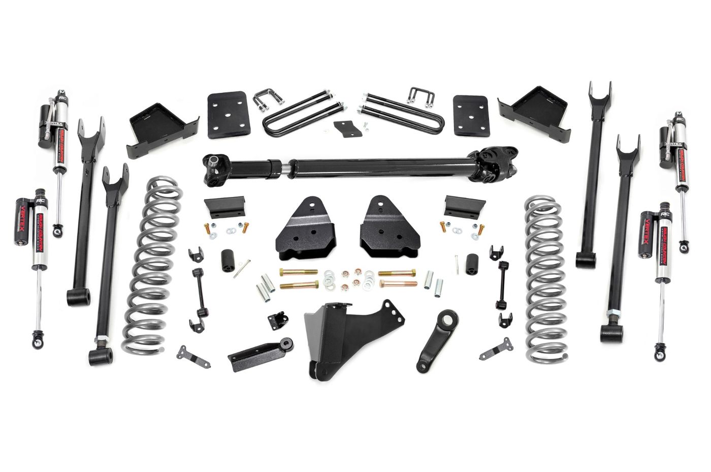 Rough Country 6 Inch Lift Kit | Diesel | 4-Link | FR D/S |Vertex | Ford F-250/F-350 Super Duty (17-22)