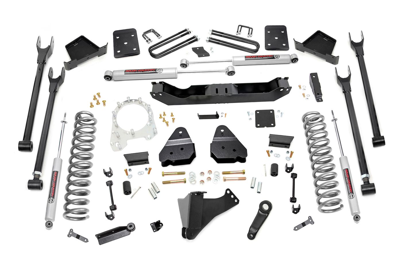 Rough Country 6 Inch Lift Kit | Diesel | 4 Link | OVLD | Ford F-250/F-350 Super Duty (17-22)