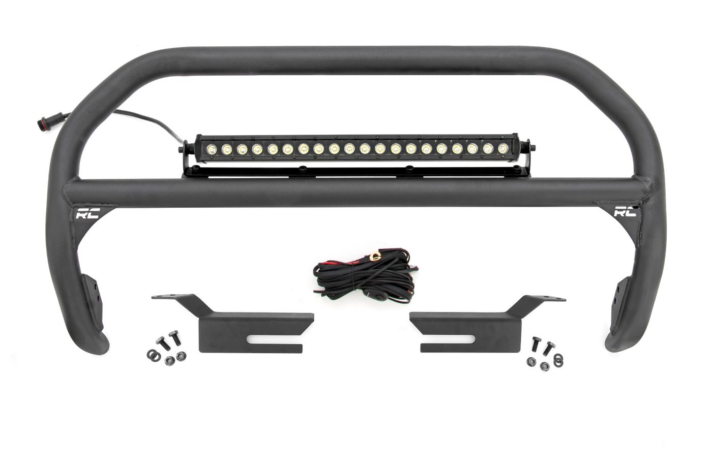 Rough Country Nudge Bar | 20 Inch Black Single Row LED | Ford Bronco 4WD (2021-2026)