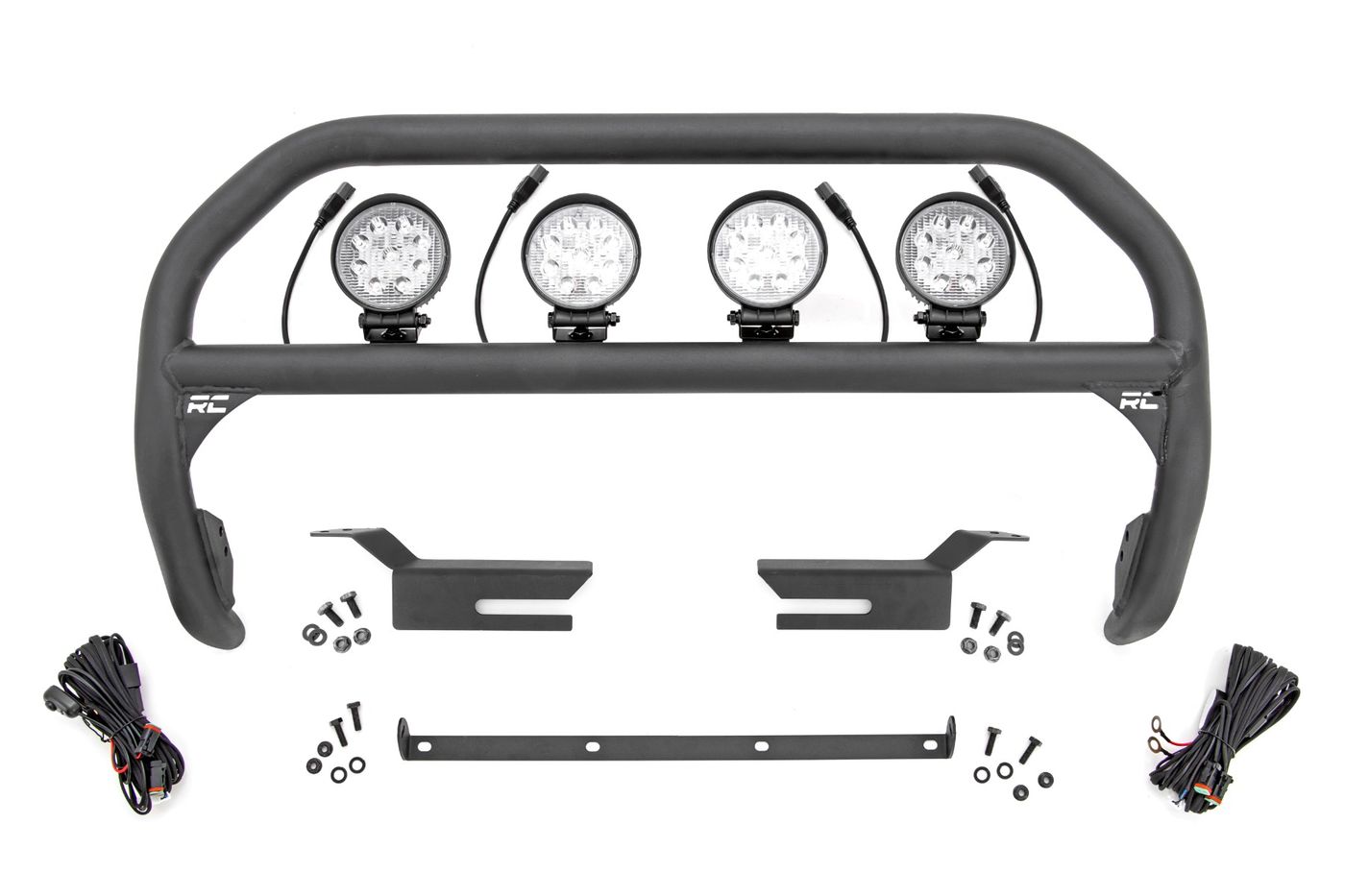 Rough Country Nudge Bar | 4 Inch Round Led (x4) | Ford Bronco 4WD (2021-2026)