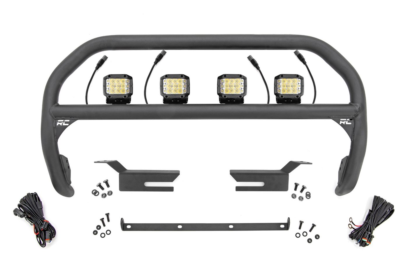 Rough Country Nudge Bar | 3 Inch Wide Angle Led (x4) | Ford Bronco 4WD (2021-2026)