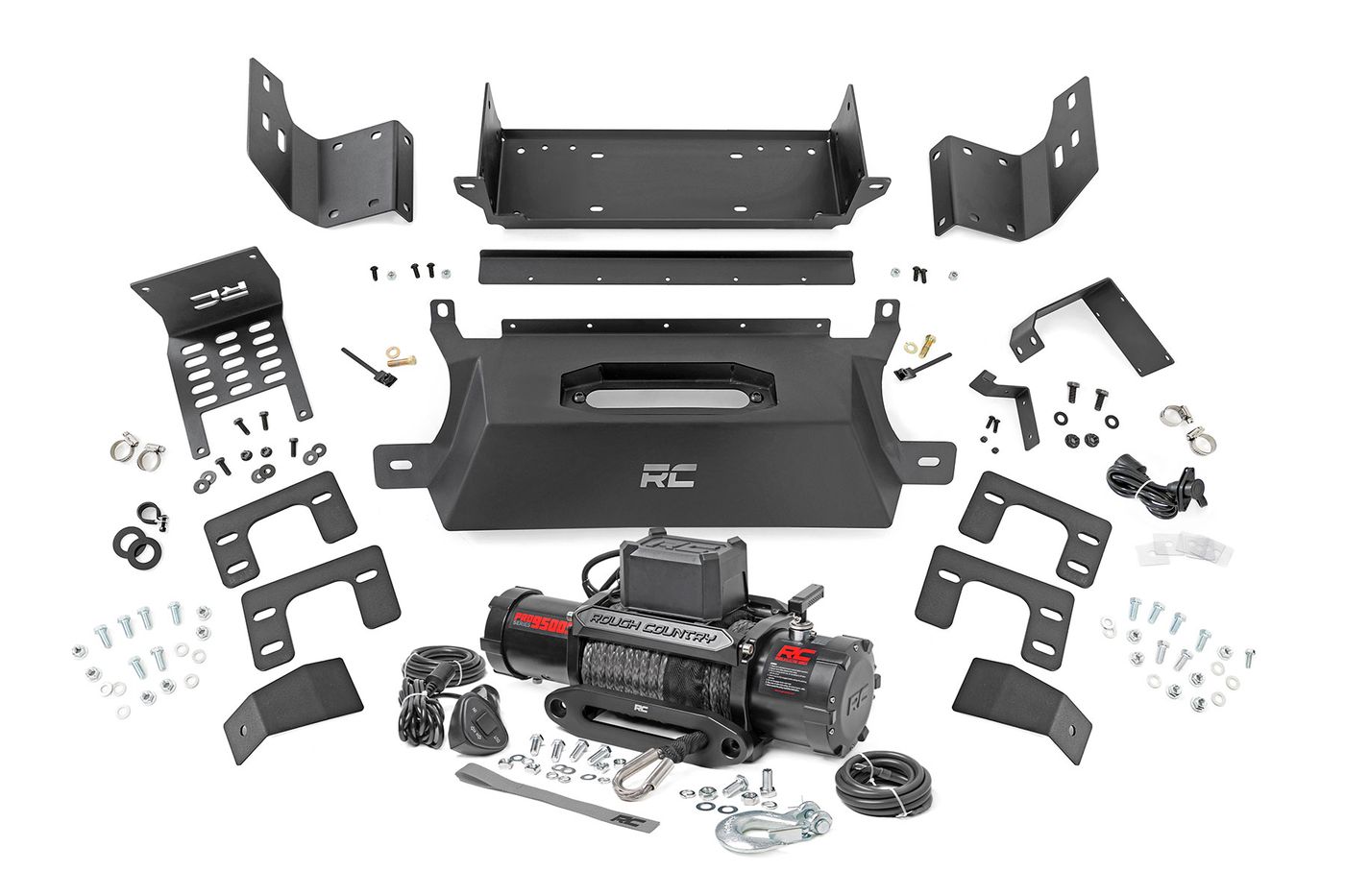 Rough Country Hidden Winch Mount | 9500S | Ford Bronco 4WD (2021-2026)