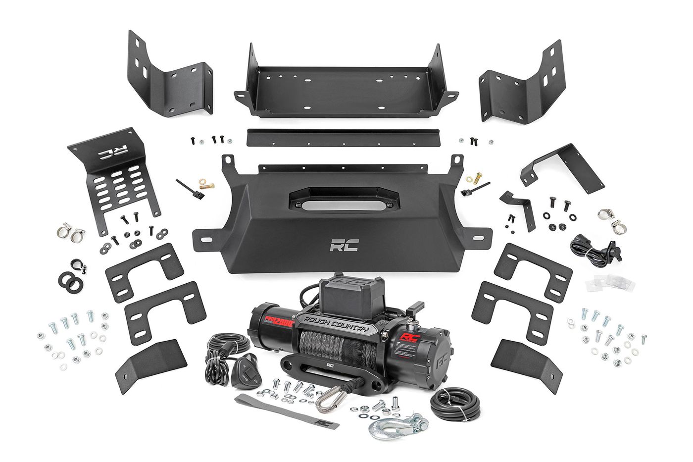 Rough Country Hidden Winch Mount | 12000S | Ford Bronco 4WD (2021-2026)