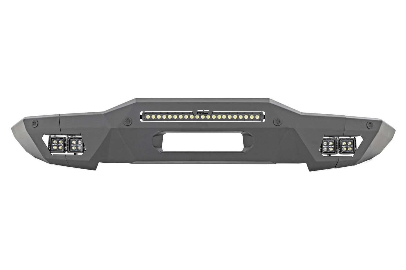 Rough Country Front Bumper | Modular | Full Wings | Amber DRL | Ford Bronco 4WD (2021-2026)
