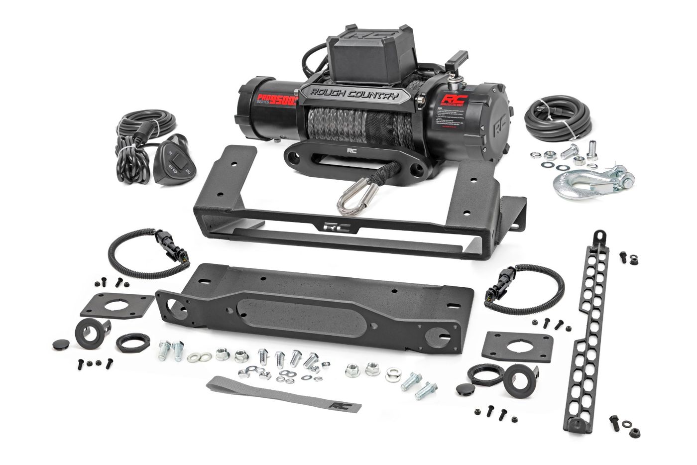 Rough Country High Winch Mount | All Models | 9500S | Ford Bronco 4WD (2021-2026)