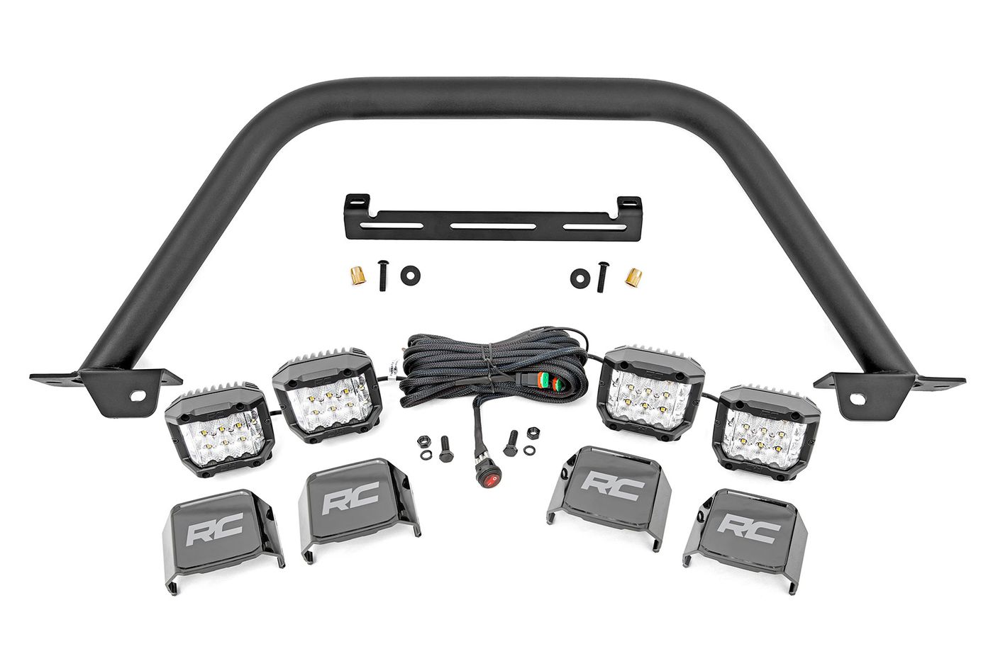 Rough Country Safari Bar | 3" OSRAM (Quad) | Wide | OE Modular Steel | Ford Bronco (21-26)