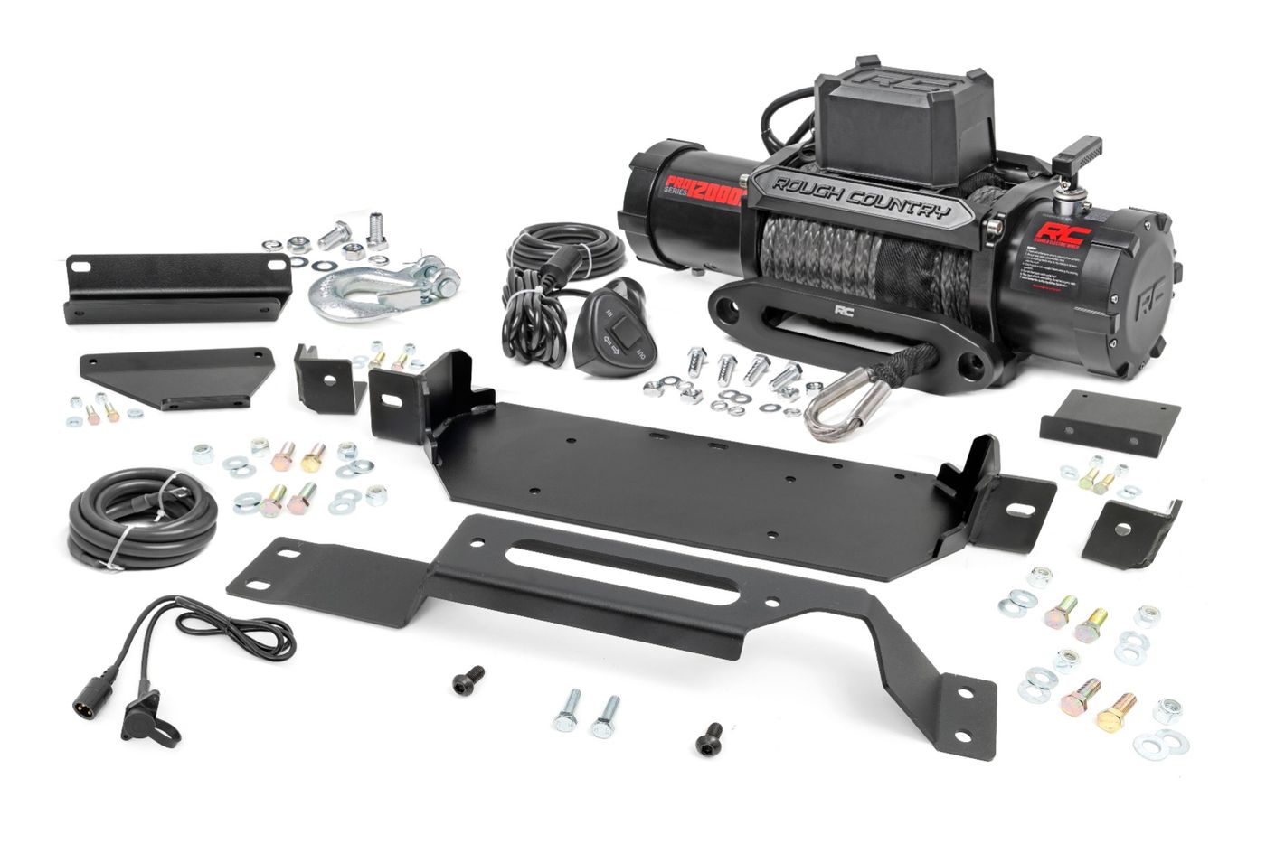 Rough Country Hidden Winch Mount | PRO12000S | Ford F-250/F-350 Super Duty 2WD/4WD (20-22)