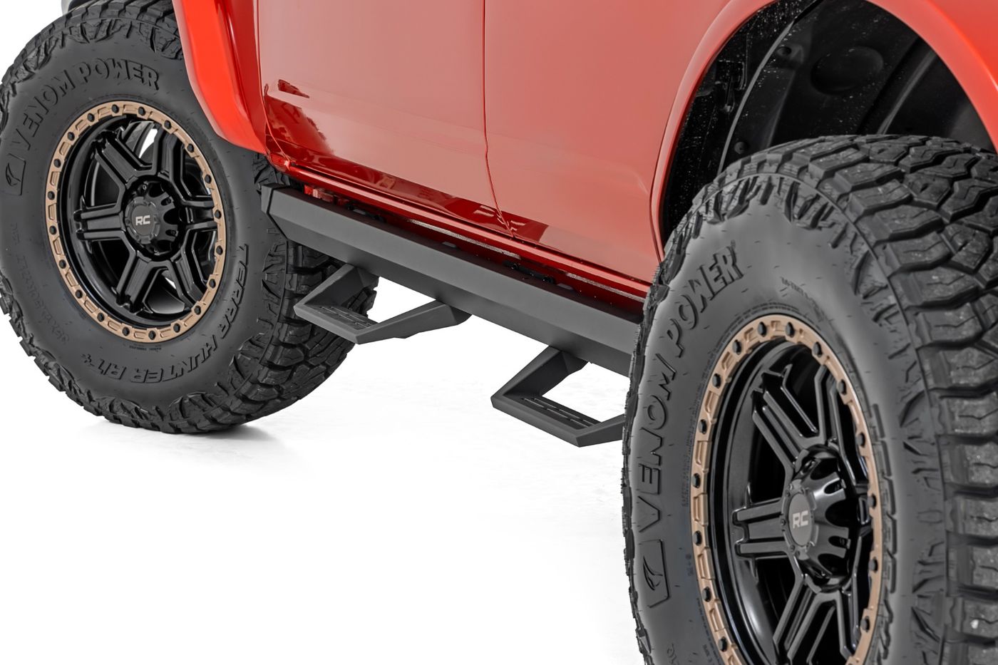 Rough Country SRL2 Adjustable Aluminum Step | 4-Door | Ford Bronco 4WD (2021-2026)