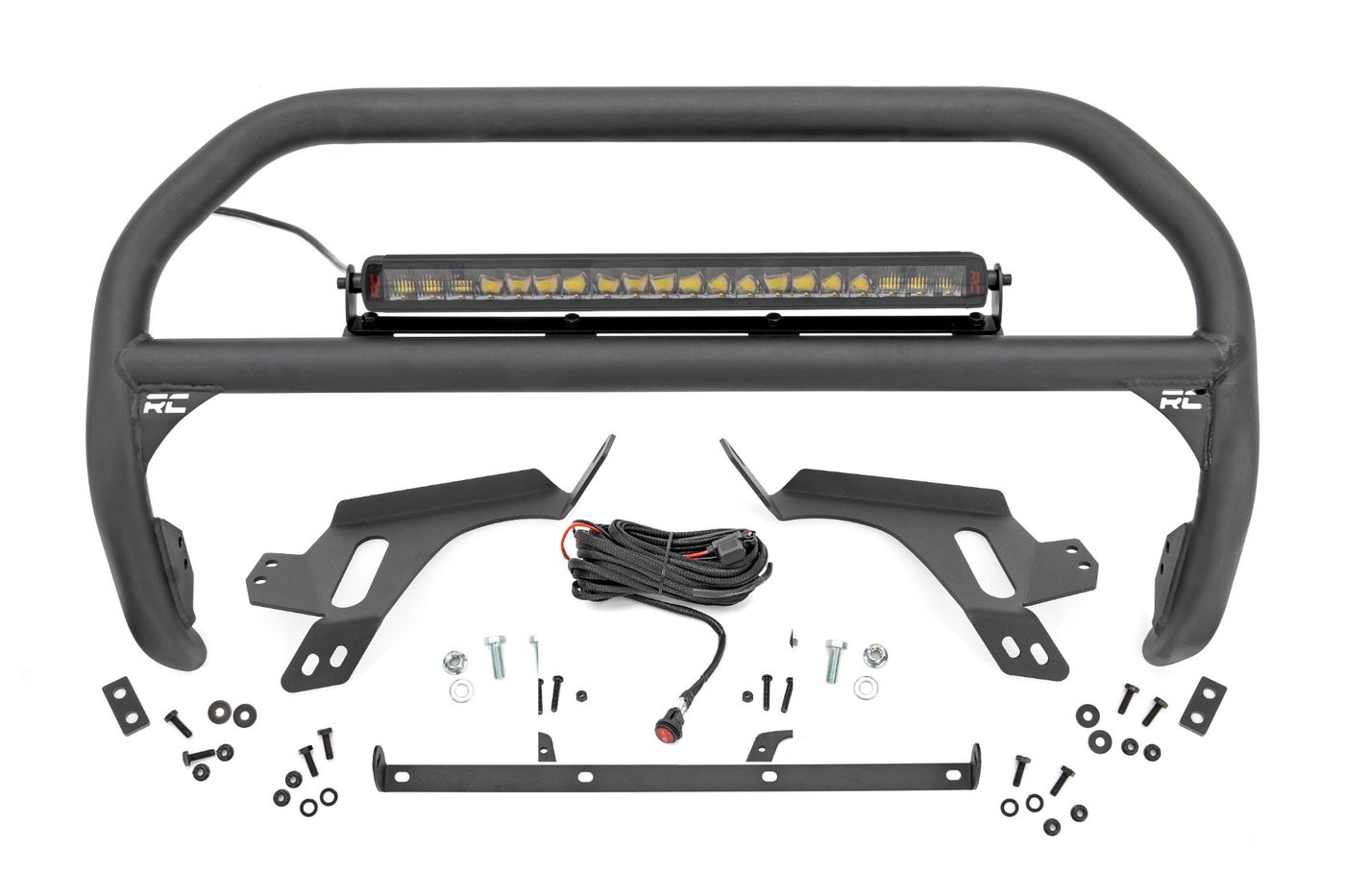 Rough Country Nudge Bar | w/ Tow Hooks | Spectrum Series LED | Ford Bronco Sport 4WD (21-24)