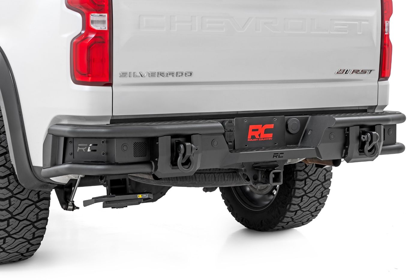 Rough Country Rear Bumper | Tubular | Chevy Silverado 1500 2WD/4WD (2019-2026)