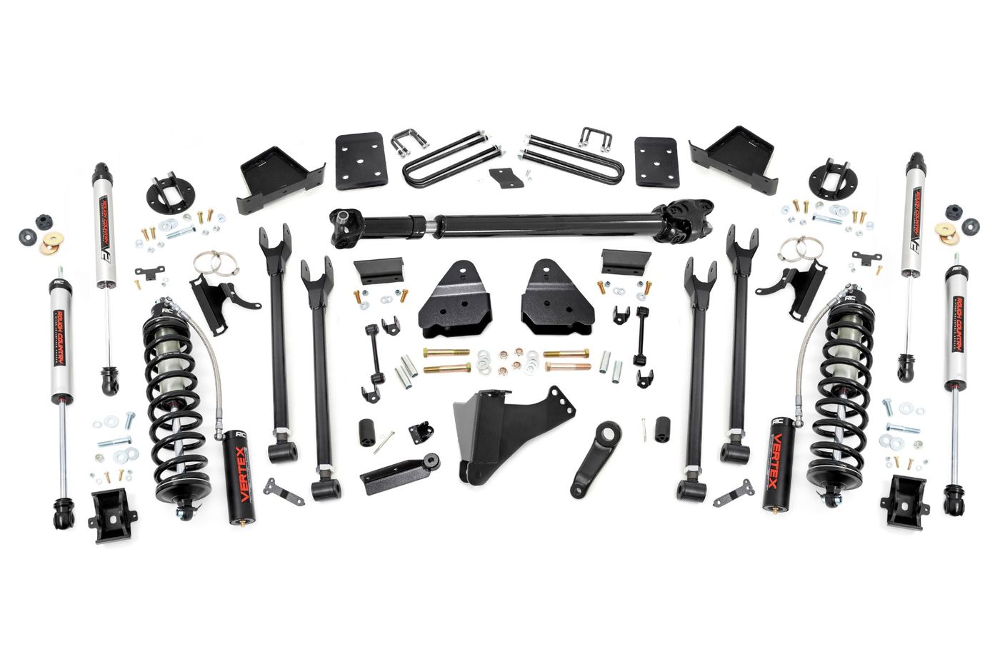 Rough Country 6 Inch Lift Kit | 4-Link | No OVLD | D/S | C/O V2 | Ford F-250/F-350 Super Duty (17-22)