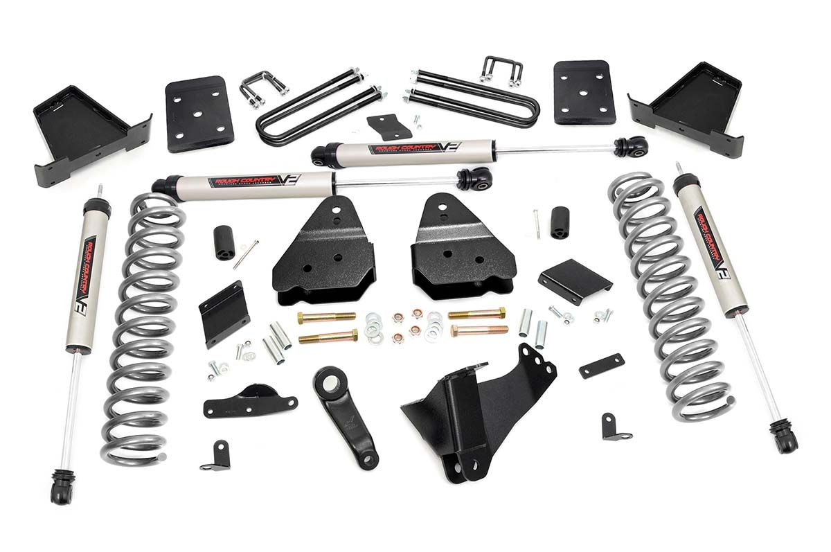 Rough Country 4.5 Inch Lift Kit | No OVLD | V2 | Ford F-250 Super Duty 4WD (2015-2016)