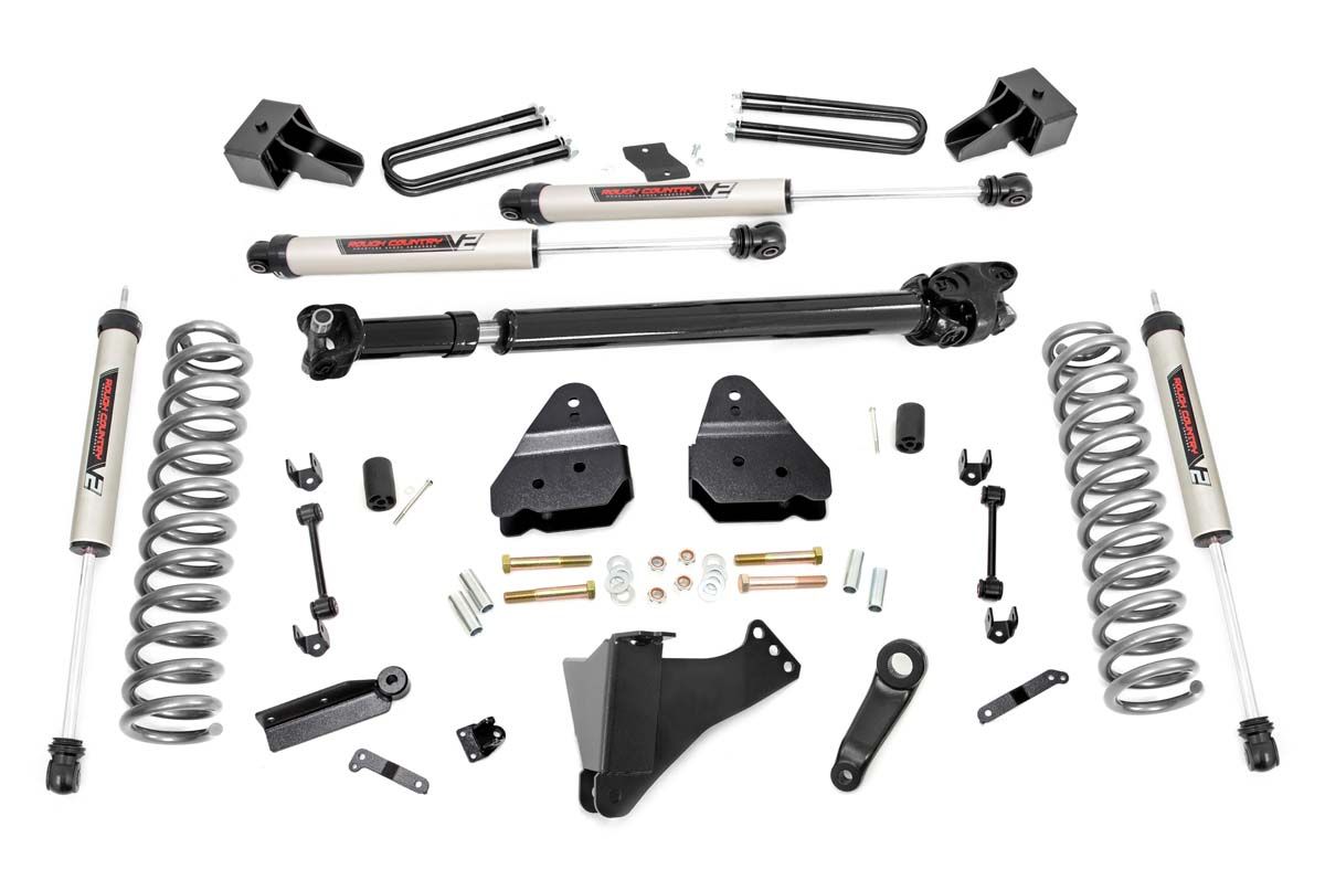Rough Country 4.5 Inch Lift Kit | DRW | D/S | V2 | Ford F-350 Super Duty 4WD (2017-2022)