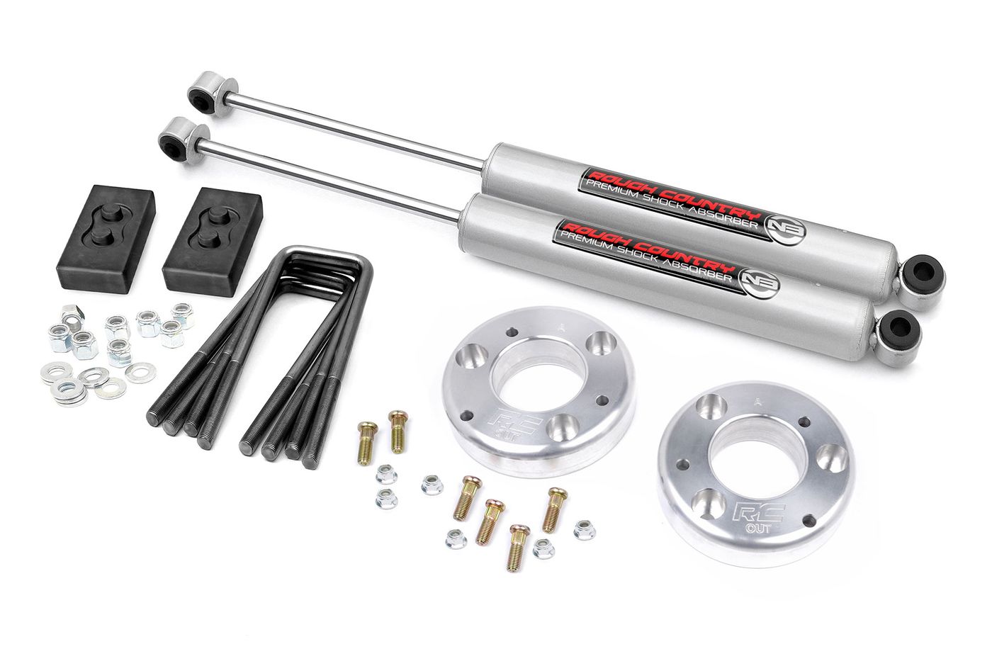 Rough Country 2 Inch Lift Kit | Alum Spacer | Ford F-150 2WD/4WD (2014-2020)