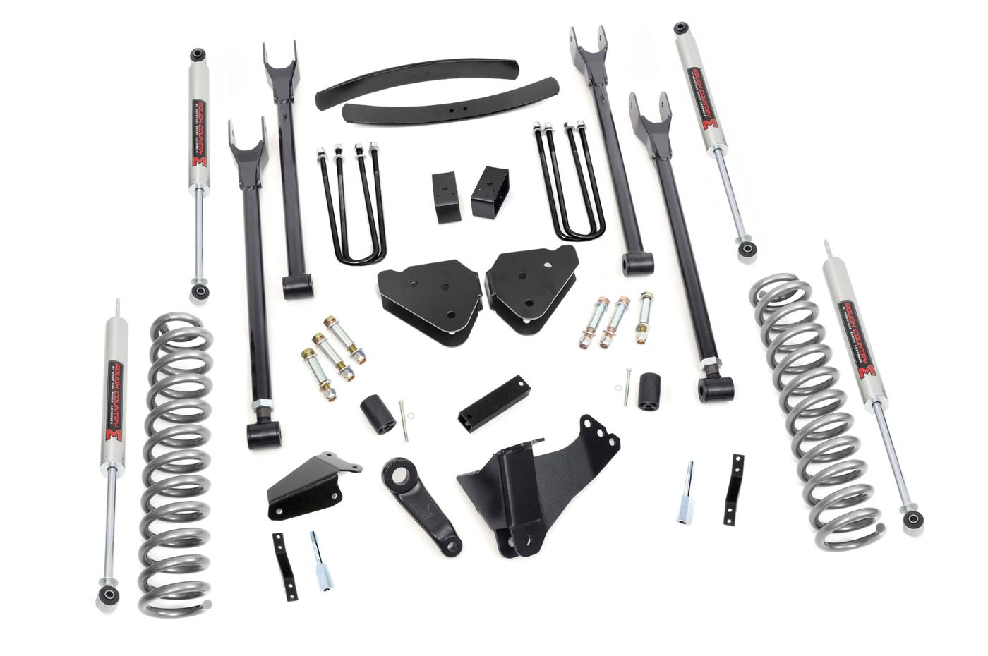 Rough Country 6 Inch Lift Kit | Gas | 4 Link | M1 | Add-A-Leaf | Ford F-250/F-350 Super Duty (05-07)