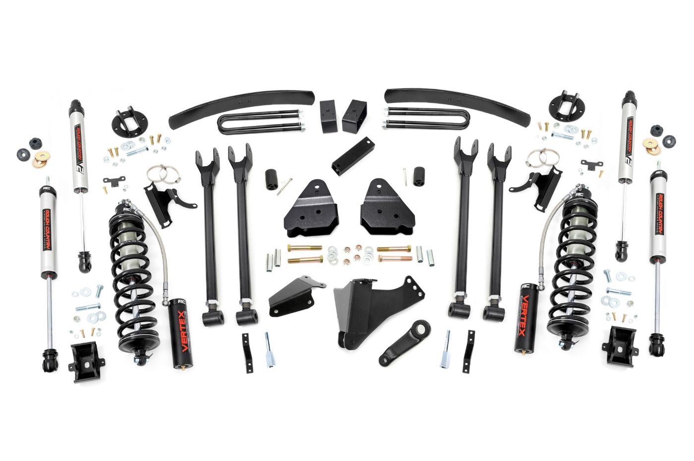 Rough Country 6 Inch Lift Kit | Gas | 4 Link | OVLD | C/O V2 | Ford F-250/F-350 Super Duty (05-07)