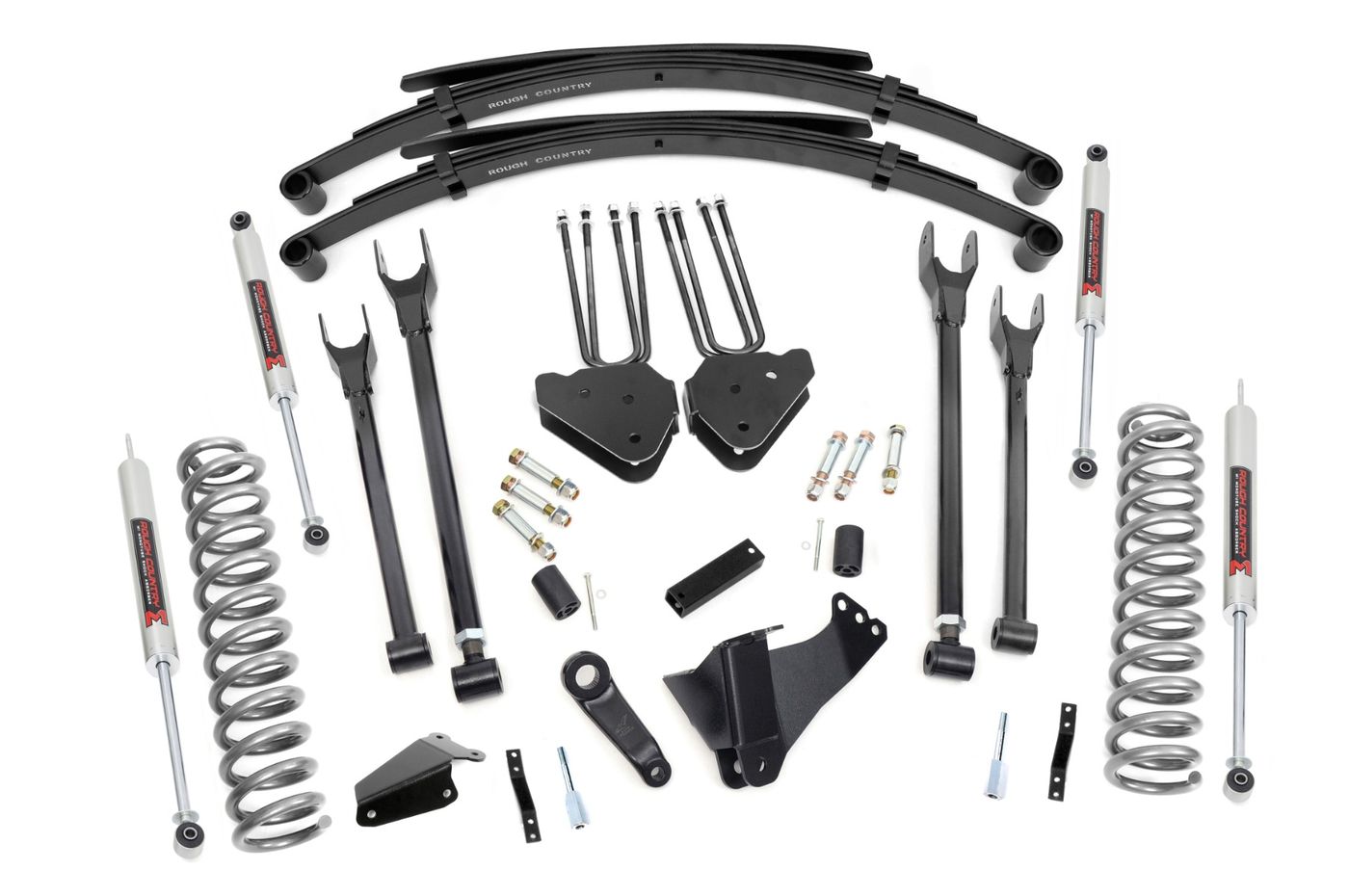 Rough Country 6 Inch Lift Kit | Gas | 4 Link | M1 | Leaf Springs | Ford F-250/F-350 Super Duty (05-07)