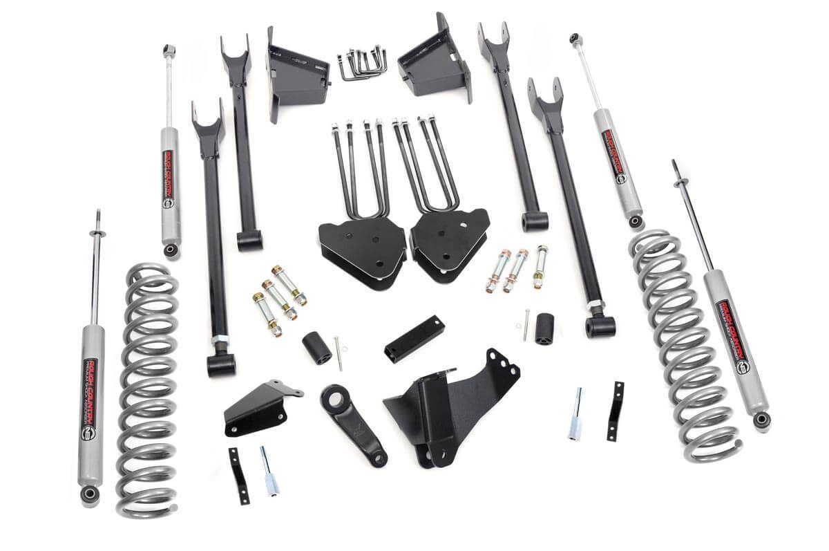 Rough Country 8 Inch Lift Kit | 4 Link | RR Blocks | Ford F-250/F-350 Super Duty 4WD (05-07)