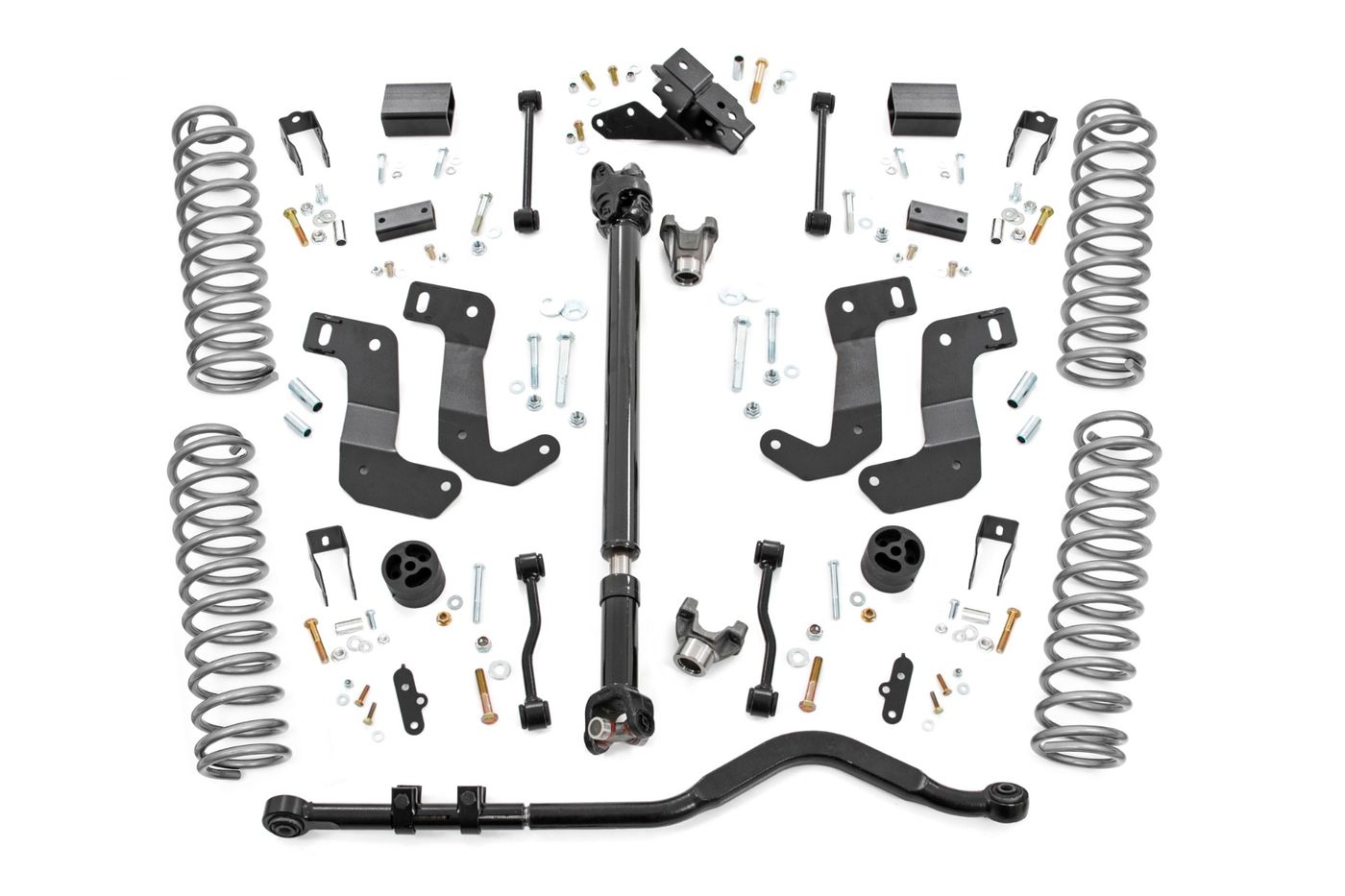 Rough Country 3.5 Inch Lift Kit | C/A Drop | 4-Door | 392 | Jeep Wrangler Unlimited (18-23)