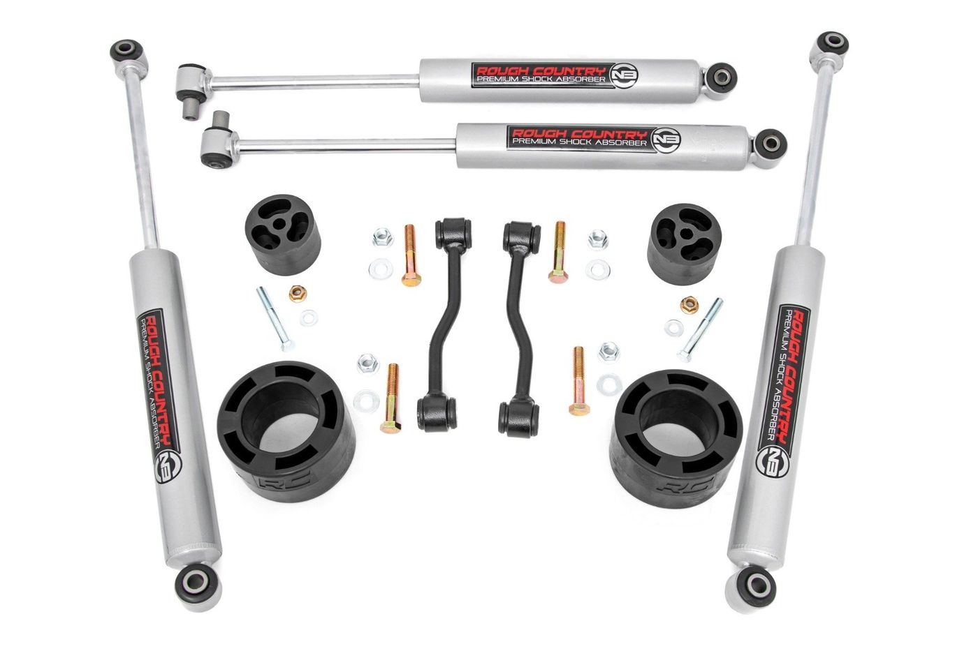 Rough Country 2.5 Inch Leveling Kit | Spacers | N3 | Jeep Gladiator JT 4WD (2024-2026)